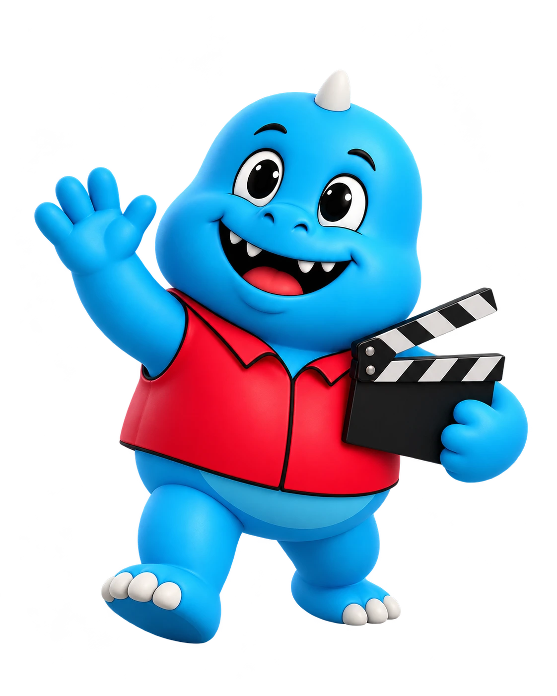Tremi llega a la web saludando, con su chaleco rojo y una claqueta de cine